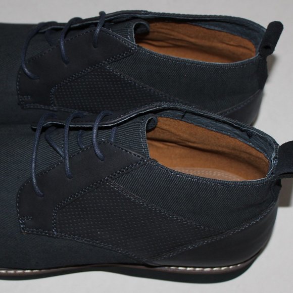 STEVE MADDEN NAVY MIXED MEDIA CHUKKA BOOT main image 5